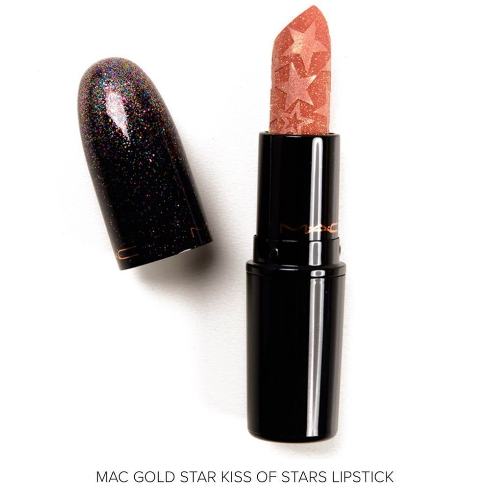 MAC Cosmetics Gold Star Kiss of Stars Lipstick - Shimmery Peach Gold